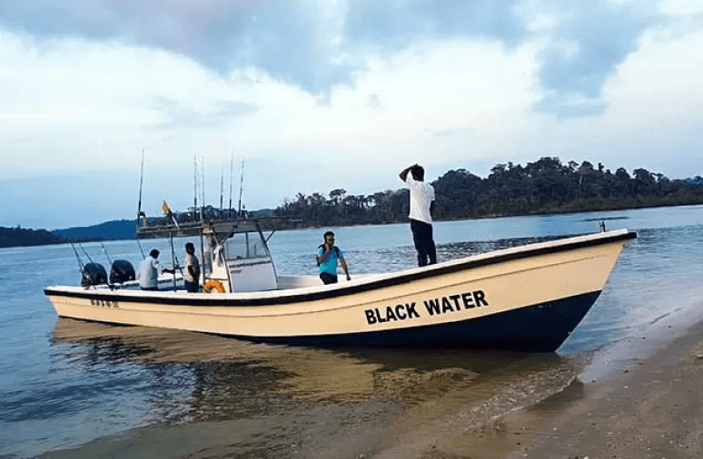 Game fishing in Andaman Black water boat