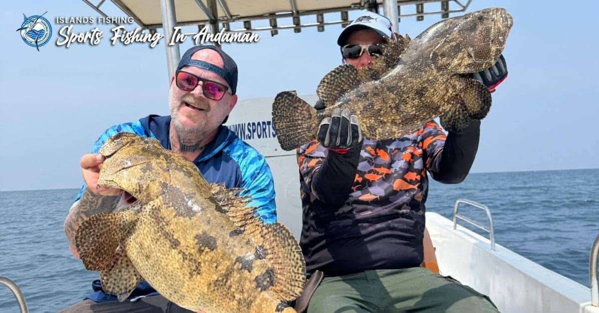 Andaman sport fishing boat with anglers